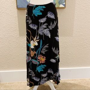 Lovestitch botanical wrap maxi skirt